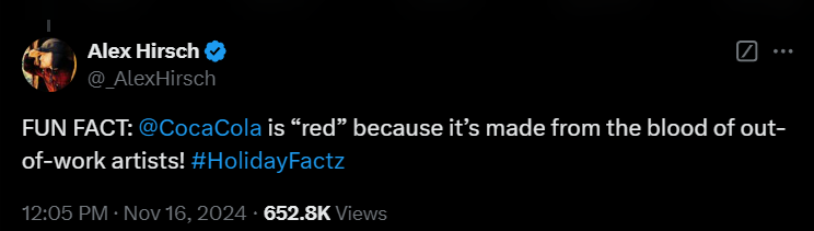 Alex Hirsch Tweet