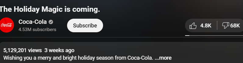 Coke Likes to Dislike Ratio