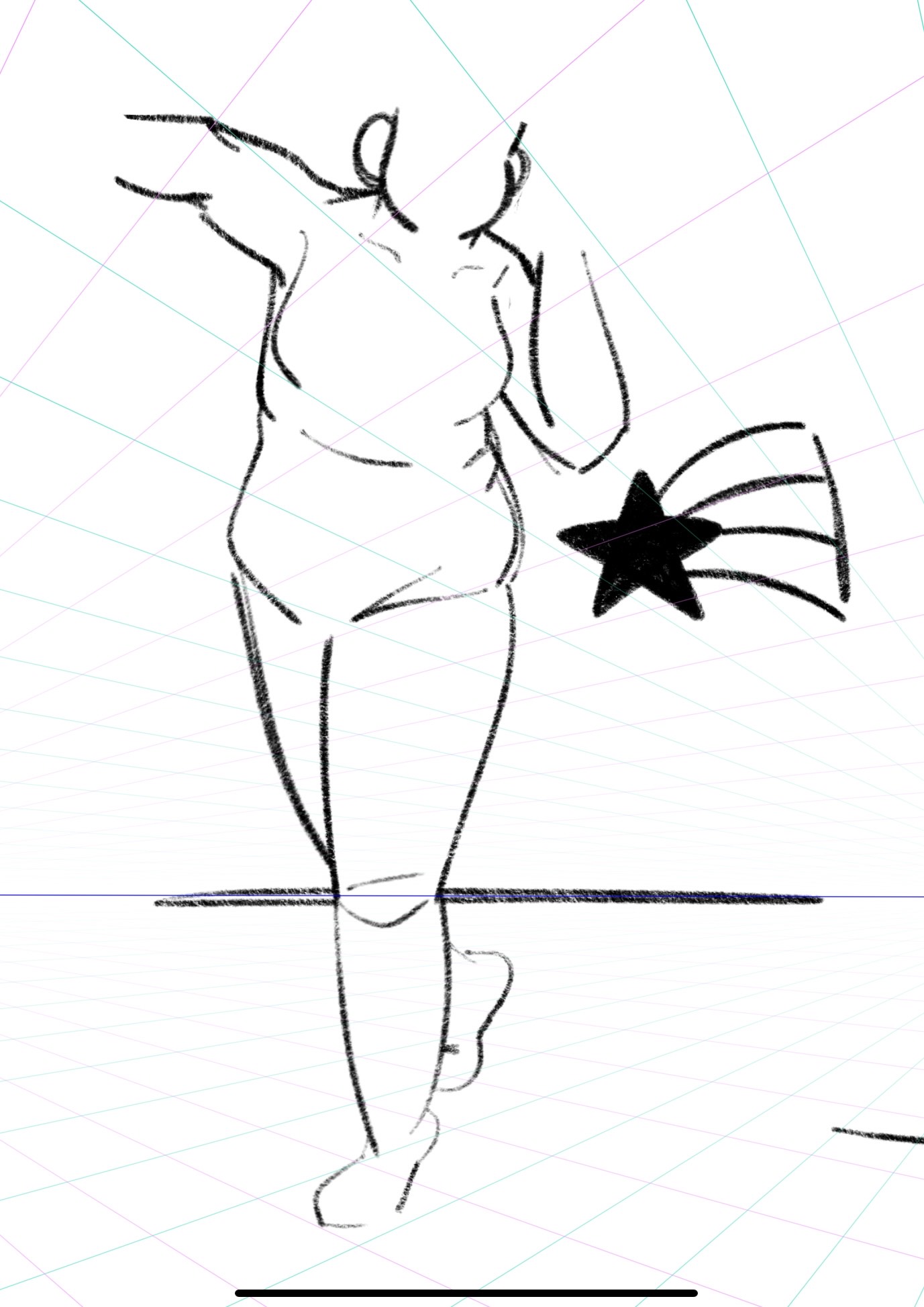 second step of drawing process