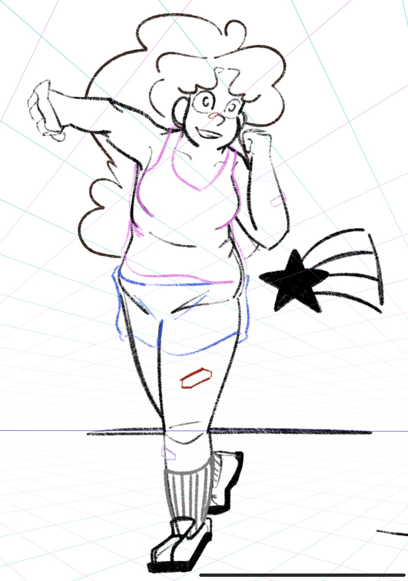 third step of drawing process